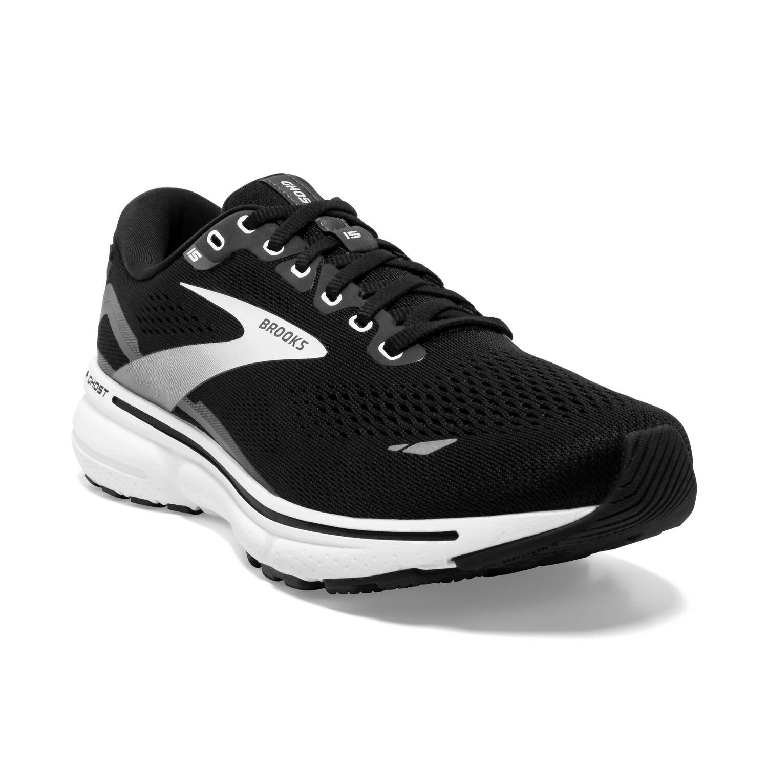 Черные/белые мужские кроссовки Ghost V15 Brooks