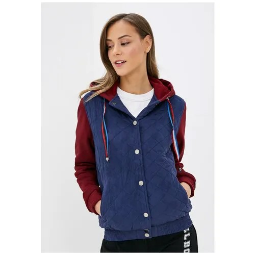 Женская деми замшевая куртка с капюшоном DASTI Iconic синяя S