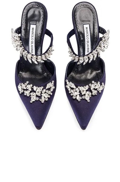 Туфли Manolo Blahnik Lurum 90, темно-синий