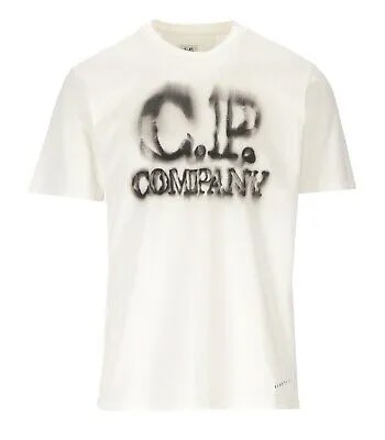 Cp Company Jersey 24/1 Blurred Off-white T-shirt Man