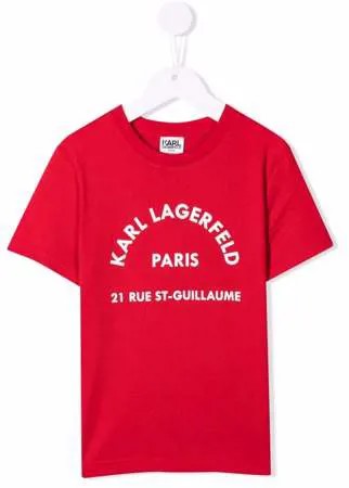 Karl Lagerfeld Kids футболка с логотипом Address