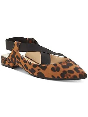 JESSICA SIMPSON Женские коричневые туфли с ремешком на пятке с принтом Lurina Slip On Flat 7,5 M