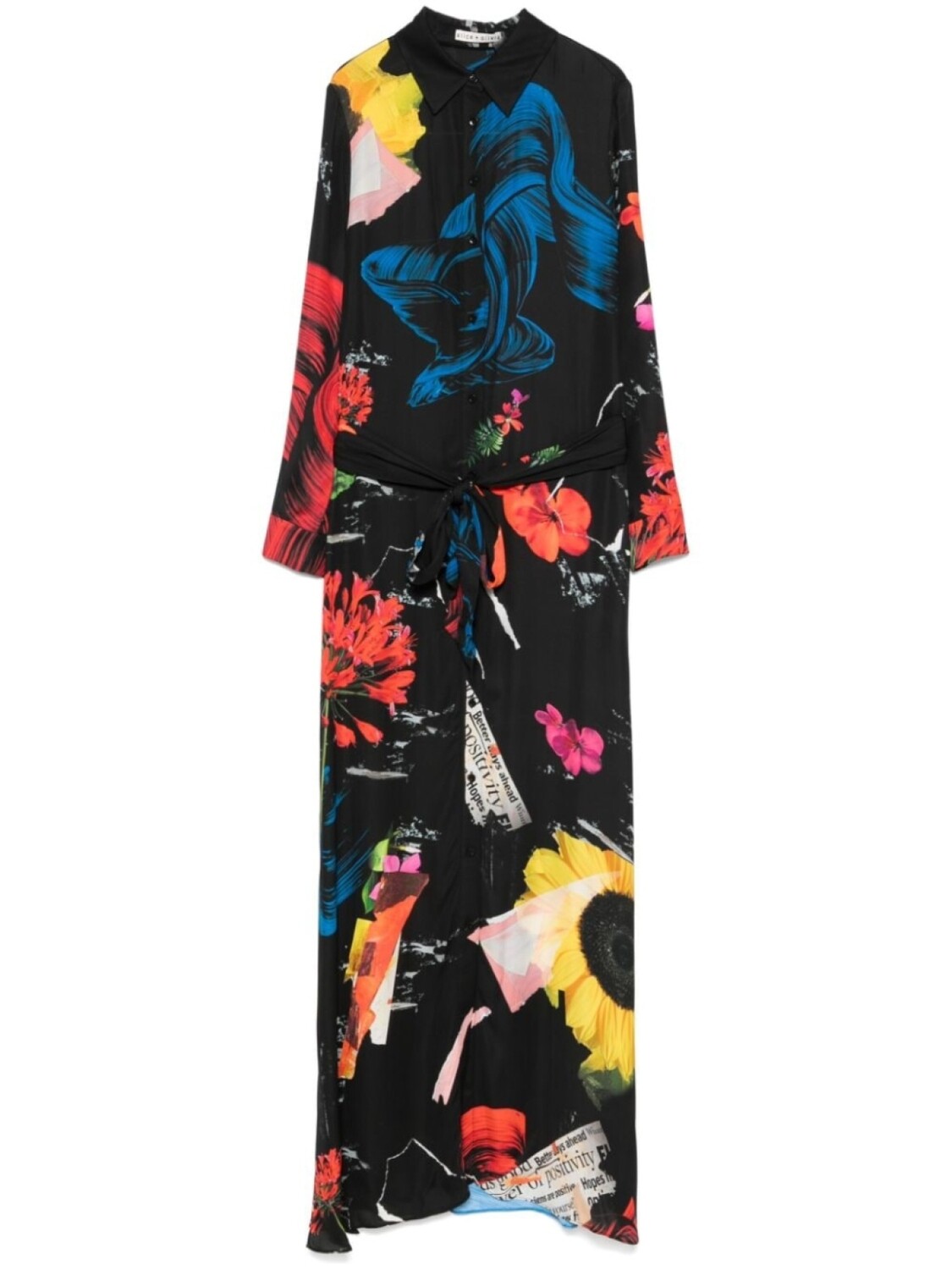 Alice + olivia платье-рубашка Chassidy, черный