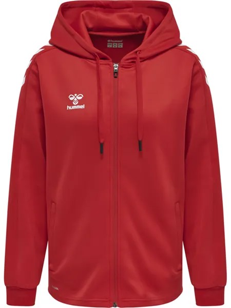 Толстовка Hummel Hoodie Hmlcore Xk Poly Zip Hood Sweat Woman, цвет TRUE RED