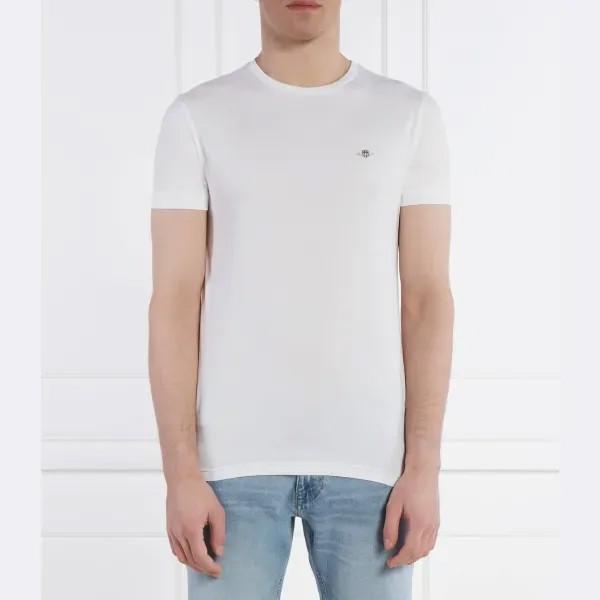 Футболка узкого кроя со щитом Gant, белый