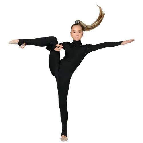 Комбинезон для гимнастики и танцев DIAMATTI, размер 104-110, черный