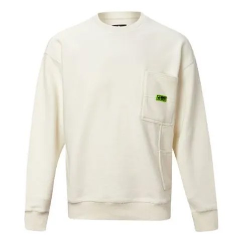 Толстовка Converse Round-neck Long-sleeve Sweater Men White, цвет creamy