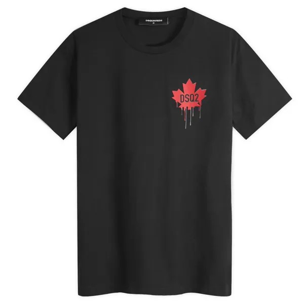 Футболка Dsquared2 Maple Leaf Logo T-Shirt, черный