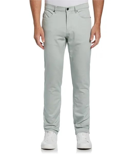 Брюки узкого кроя Perry Ellis с 5 карманами, эластичные в любом месте, серый