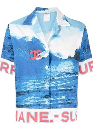 Chanel Pre-Owned рубашка Surf Line 2002-го года с короткими рукавами и принтом