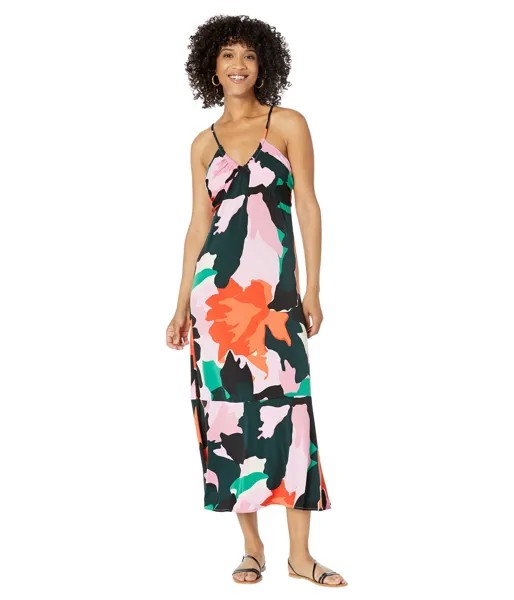 Платье Donna Morgan, Printed Halter Midi Dress