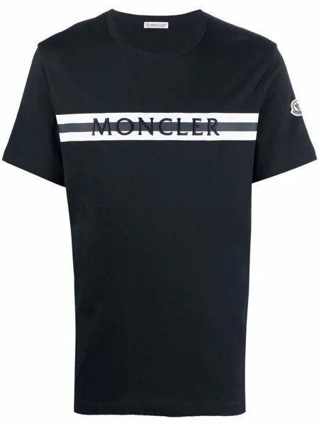 Moncler футболка с вышитым логотипом