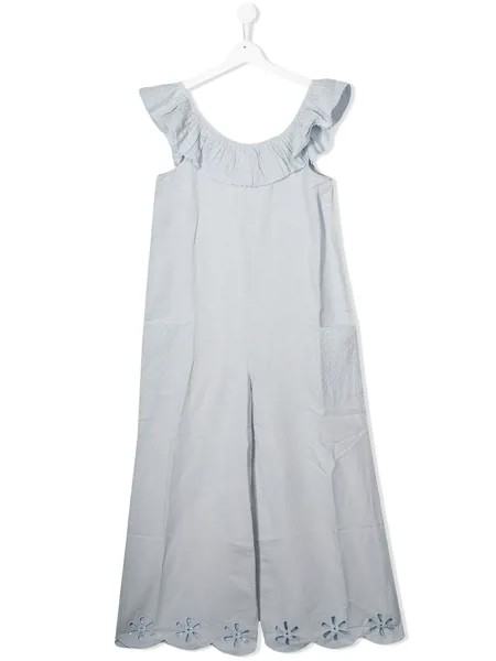 Stella McCartney Kids комбинезон с английской вышивкой
