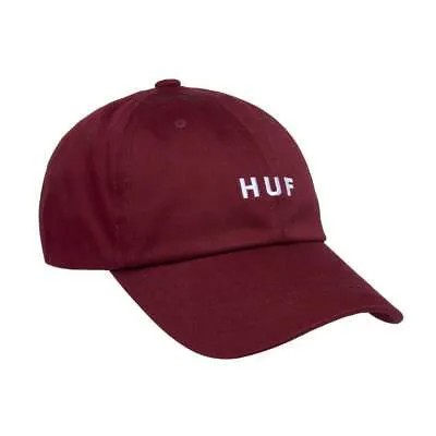 HUF Worldwide Essentials OG Logo Кепка с ремешком на спине (кровавый камень) Изогнутая кепка
