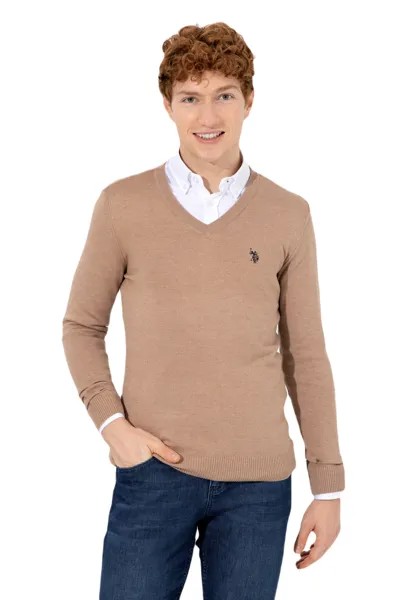 Пуловер мужской U.S. POLO Assn. g081sz0tk0enrique-sk22 бежевый 2XL