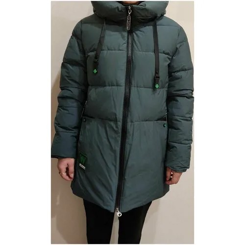 Куртка-пальто,АРТ:312232,цвет: бирюза,размер:52-54,женская