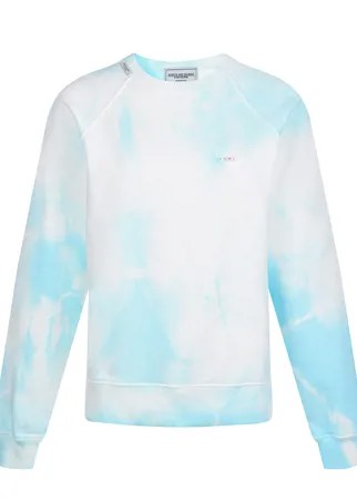 Бело-голубой свитшот tie-dye Forte dei Marmi Couture