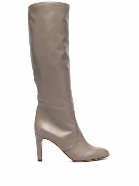 Bally сапоги на каблуке, серый