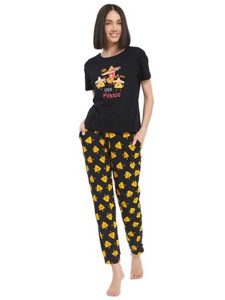 Пижама женская Jolie Femme J065/031/na черная 50