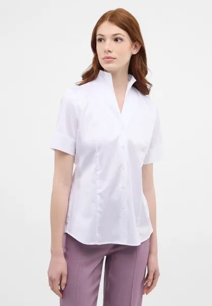Атласная рубашка REGULAR FIT ETERNA, белый