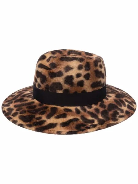 Borsalino шляпа с леопардовым принтом и цепочкой