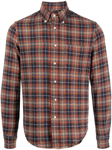 Gitman Vintage рубашка в клетку, оранжевый