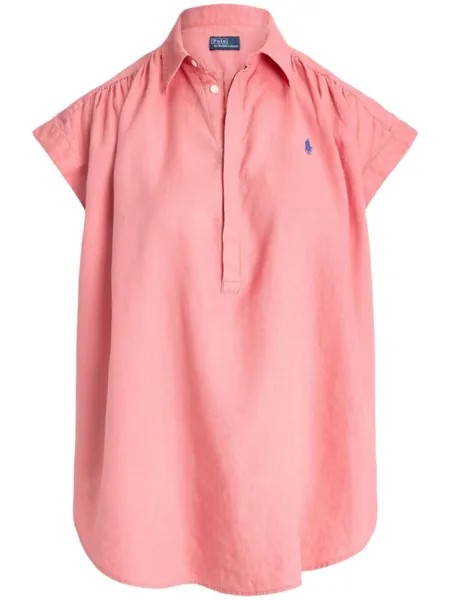 Polo Ralph Lauren блузка Polo Pony с рукавами кап, розовый
