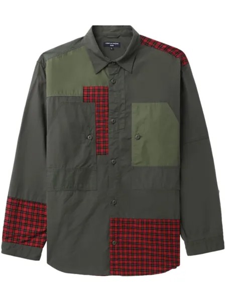 Comme des Garçons Homme рубашка со вставками, зеленый