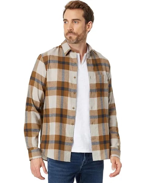 Лонгслив Vince Yorkshire Plaid, цвет Slate Brown/Nightshade