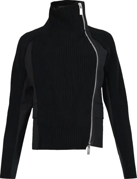 Куртка Sacai Suiting Knit Jacket 'Black', черный