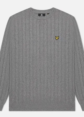 Мужской свитер Lyle & Scott Cable Jumper, цвет серый, размер M