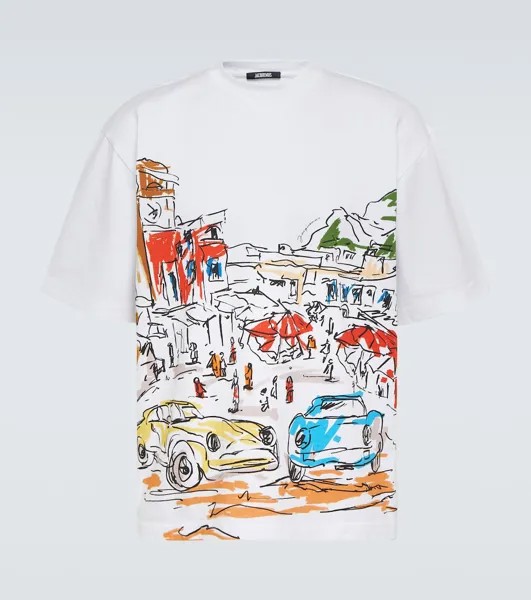 Хлопковая футболка Largo Jacquemus, белый