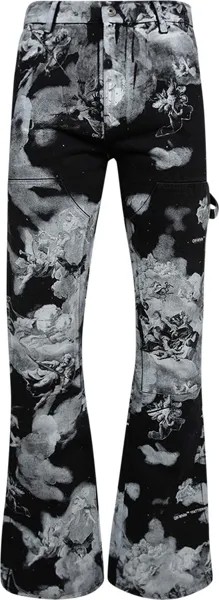 Джинсы Off-White Bling Flare Carpenter Jeans Black/Grey, черный
