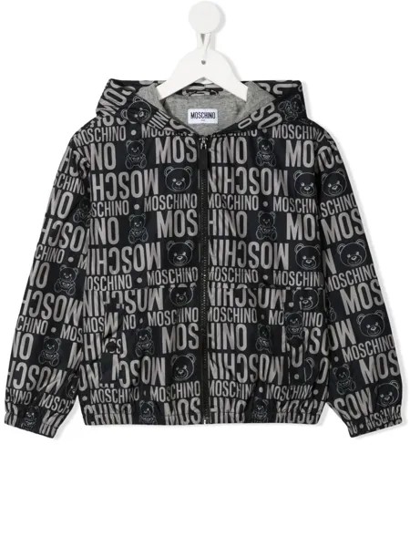 Moschino Kids ветровка Teddy с логотипом