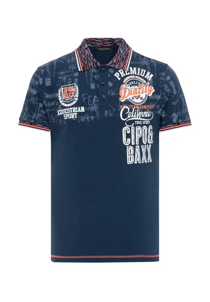 Поло Cipo & Baxx T Shirt, цвет NAVYBLUE