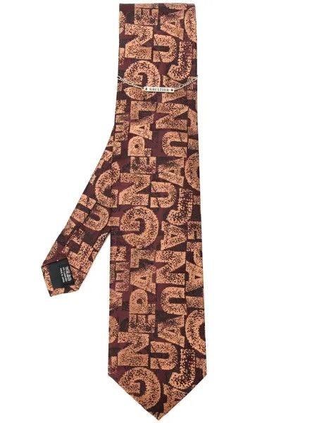 Jean Paul Gaultier Pre-Owned жаккардовый галстук 2000-х годов с логотипом