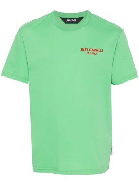 Just Cavalli футболка с логотипом, зеленый