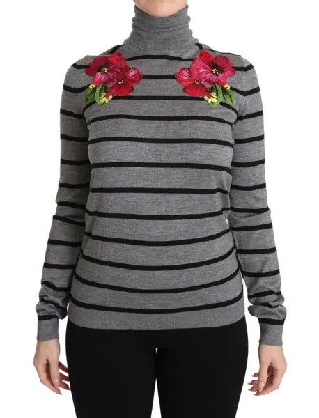 DOLCE - GABBANA Свитер Серая кашемировая шелковая водолазка IT38/ US4 / XS Рекомендуемая розничная цена 1600 долларов США