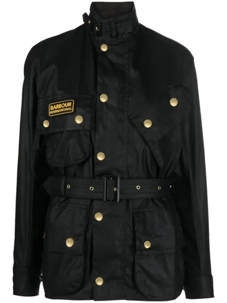 Barbour куртка International в стиле милитари с поясом, черный