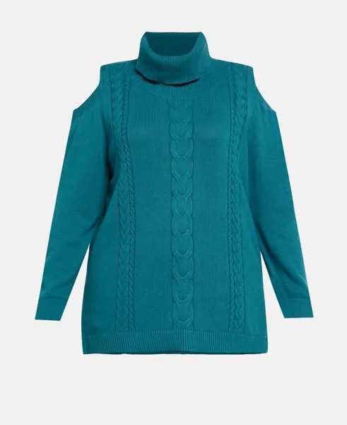 Пуловер с высоким воротником Ulla Popken, цвет Petrol