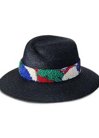 Maison Michel шляпа-федора Virginie с бисером