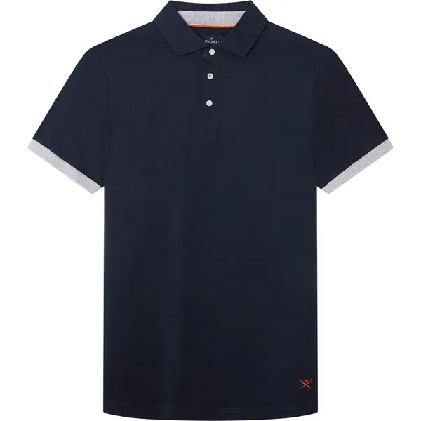 Поло с коротким рукавом Hackett Spaded Placket, синий