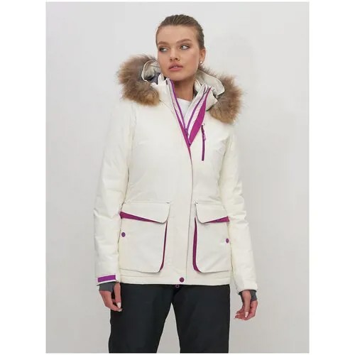 Куртка MTFORCE, средней длины, силуэт полуприлегающий, карманы, капюшон, манжеты, , размер XXL, белый