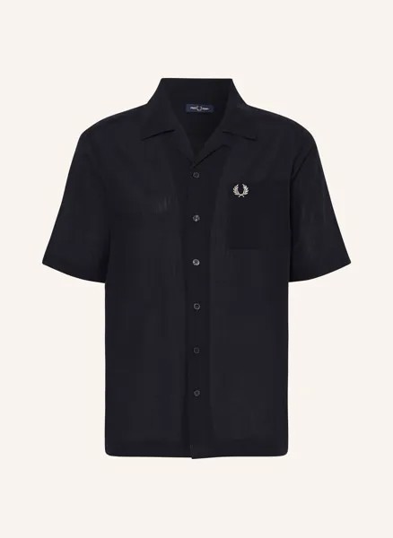 Курортная рубашка комфортного кроя Fred Perry, синий