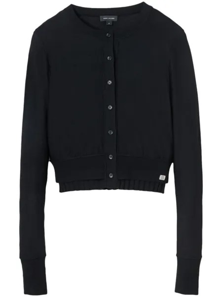 Marc Jacobs шерстяной кардиган с подолом в рубчик, черный