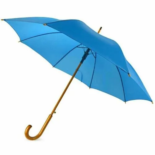 Зонт-трость Oasis, полуавтомат, купол 104 см, 8 спиц, голубой
