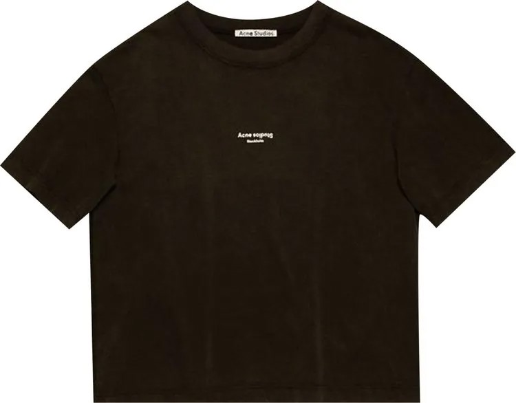 Футболка Acne Studios Logo T-Shirt Black, черный