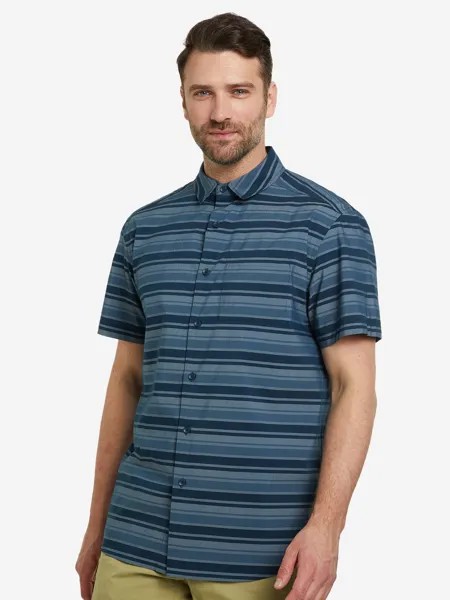 Рубашка с коротким рукавом мужская Arc'teryx Brohm Striped, Синий