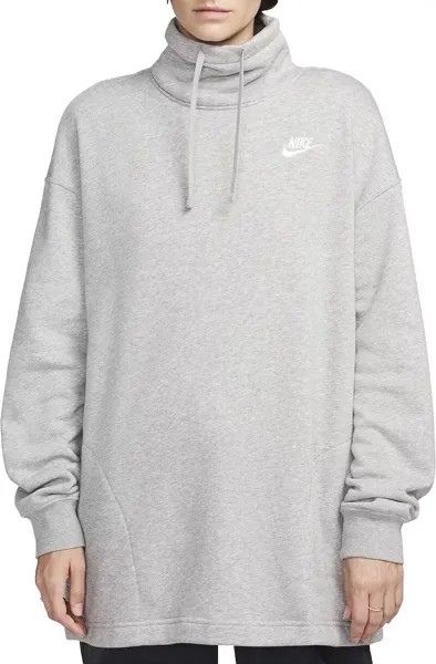 Женская оверсайз-толстовка из флиса Nike Club с воротником-стойкой