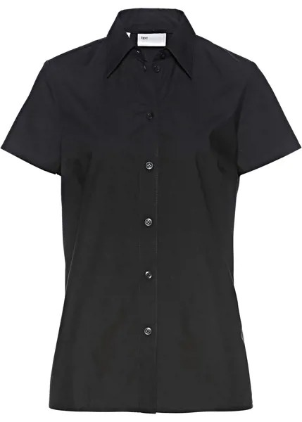 Однотонная блузка с короткими рукавами